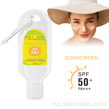 SPF 50+ Saiz Perjalanan Pemutihan Sunscreen Cream